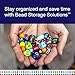 Elizabeth Ward Bead Storage Solutions 13 Piece Bead Clear Organizing Storage Containers for Small Beads, Crystals, Fasteners, and More, Tiny