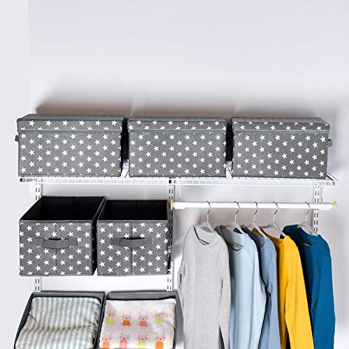 GRANNY SAYS Large Storage Bins with Lids, Stackable Closet Bins for Toys & Kids' Books, Cute