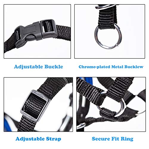 wintchuk Dog Head Collar, Fabric Padded Head Collar for Dogs to Prevent