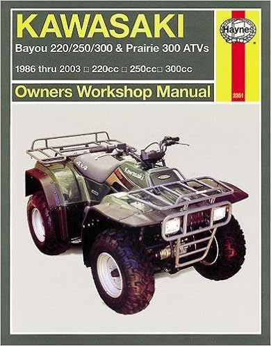 Kawasaki ATVs Bayou and Prairie '86 to '11 (Haynes Service & Repair Manual)