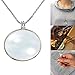 Mini Portable 5X Magnifer 42mm with Alloy Chain Necklace Hanging Magnifying Glass for Reading Newspaper,Magazine,Map, Science Class,Hobby, Jewelry,Inspects,Rocks,Low Vision,Kids Party Favor