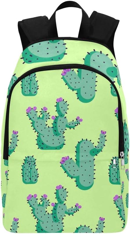 Modern Cactus Casual Daypack Travel Bag College School Backpack for Mens and Women
