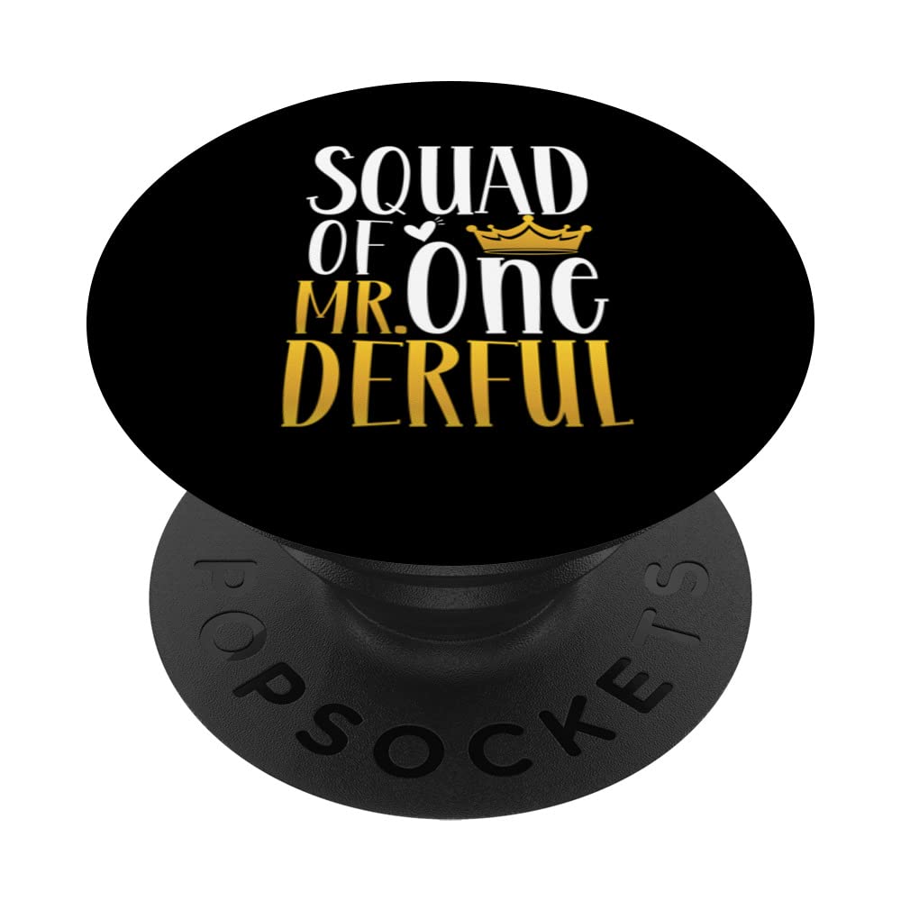 Squad Of Mr Onederful 1st Birthday Party First Onederful PopSockets Swappable PopGrip