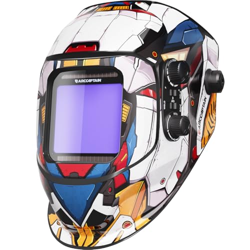 ARCCAPTAIN Welder Helmet, Auto Darkening Welder Bonnet 1/1/1/1 Superior Optical Clarity