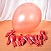 Bememo 50 Pack Rose Gold Balloons 12 Inch Balloon Party Decorations with 98 Feet Balloons String for Engagement, Wedding and Baby Shower