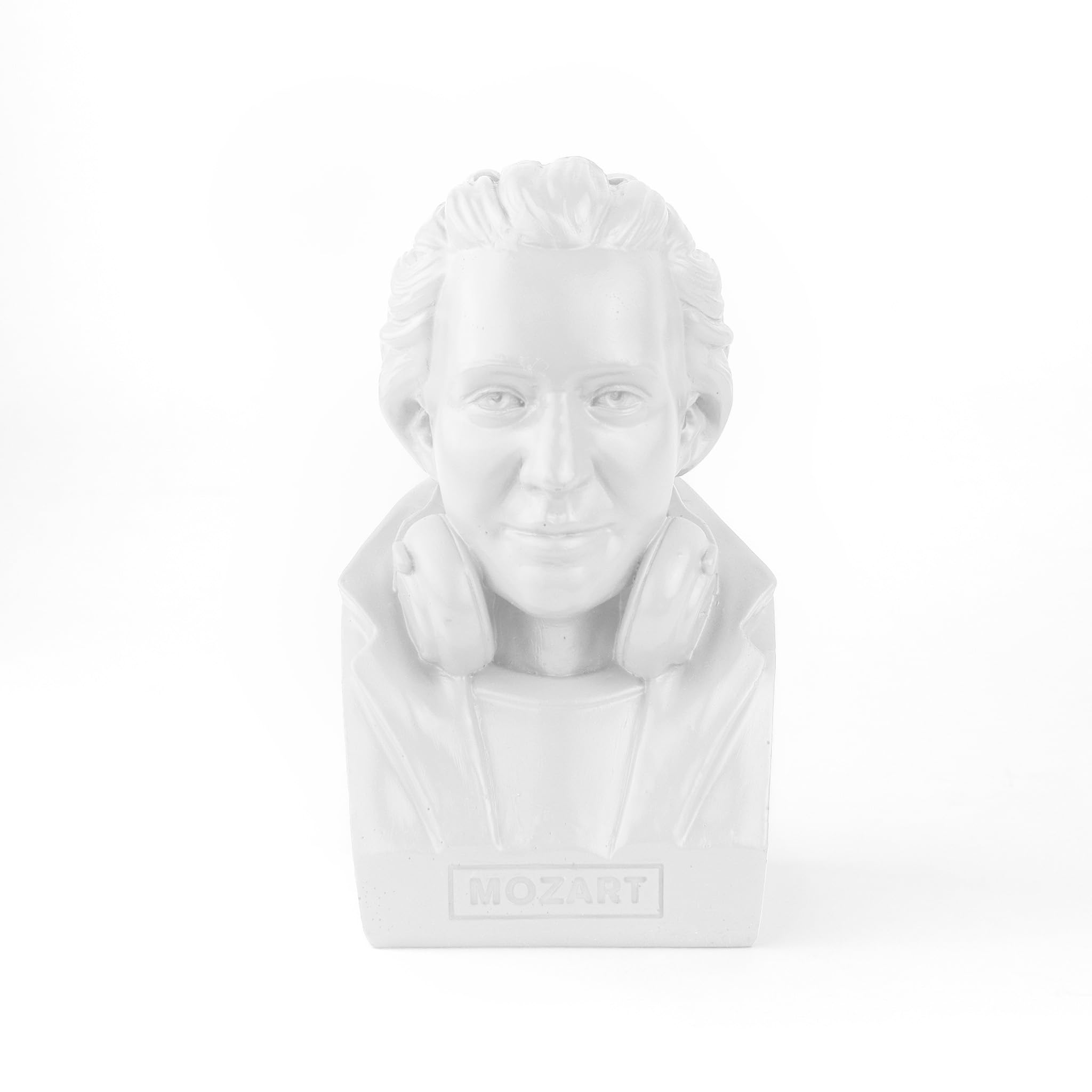 Money Box Mozart Money Box Bust Made of Resin, 14.5 cm, White