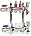 VIVO 2 Loop 1/2" Pex Manifold Stainless Steel Radiant Floor Heating Set/Two Branch Kit (PEX-M12-2)