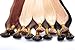 Fabwigs I Tip Stick Human Hair Extensions - 18 20 22 Inch 12 Colors 50g Set - Keratin Stick Fusion Remy Human Hair Extensions (18 Inch #1B Off/Natural Black)