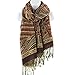 SILVERFEVER Silver Fever Pashmina - Jacquard Paisley Shawl - Stylish Scarf - Double Sided Wrap (Wine Patchwork)