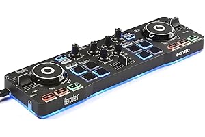 Hercules DJControl Starlight DJ Controller, USB, Black/Black (3362934745707)