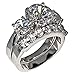 5 Ct. Bold Past Present & Future Style Cubic Zirconia Cz Bridal (Round-shaped Center Stone Is 2.75 Cts)