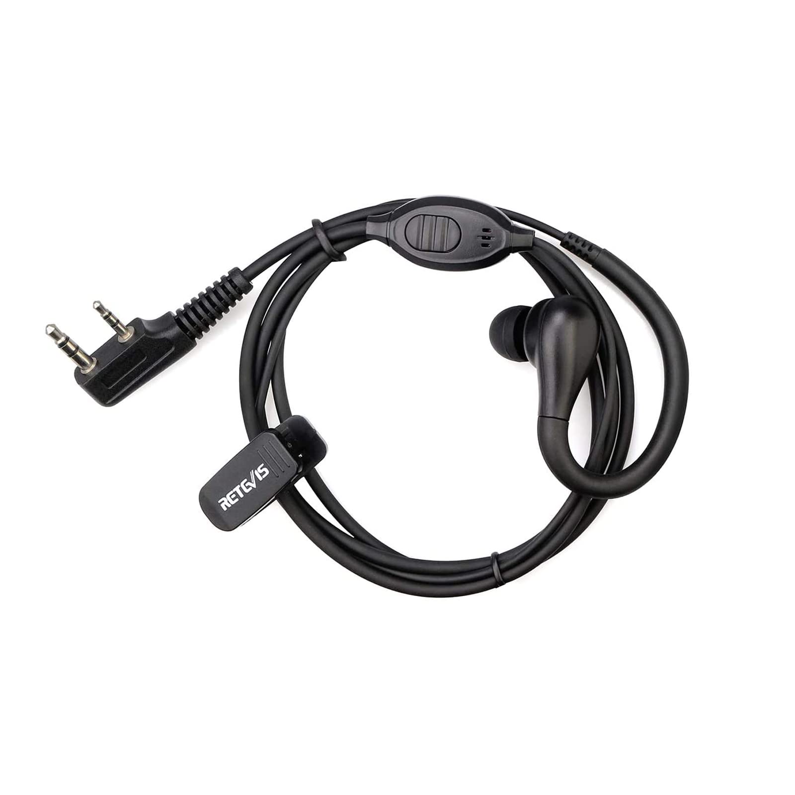 Photo 1 of Retevis RT22 Walkie Talkie Earpiece with Mic, Earhook, 2 Pin, for RT22 RT68 RT21 H-777 RT86, Compatible with Pxton Baofeng BF-888S BF-T26 Kenwood Two Way Radio, Two Way Radio Earpiece(1 Pack)