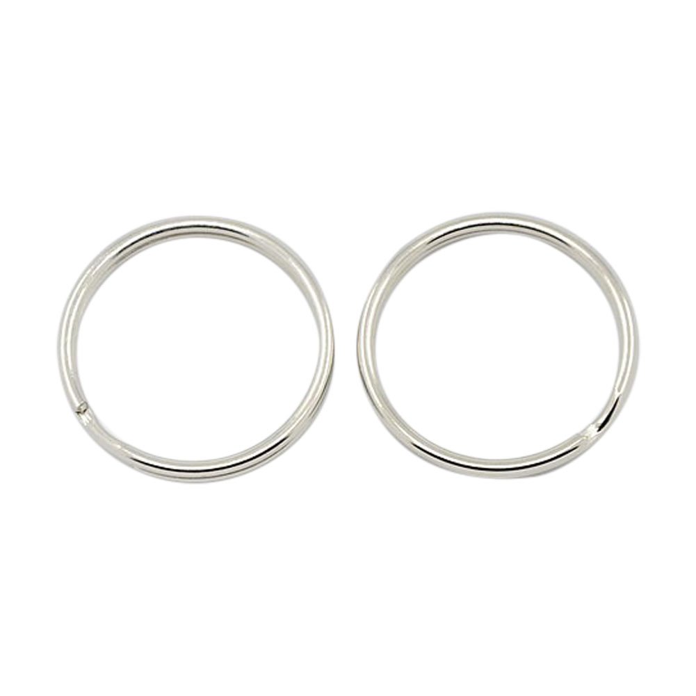 NBEADS 1000 Pcs 25mm Split Rings for Keyrings, Flat Round Metal Split Rings Sliver Iron Key Jump Ring for Car Key, Jewelry Craft Making, Platinum, 25x2mm;Inner Diameter: 22mm — image 1