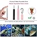 2 Pack Reusable Metal Straws Collapsible Stainless Steel Drinking Straw Portable Telescopic Straw with Case Black/Pink