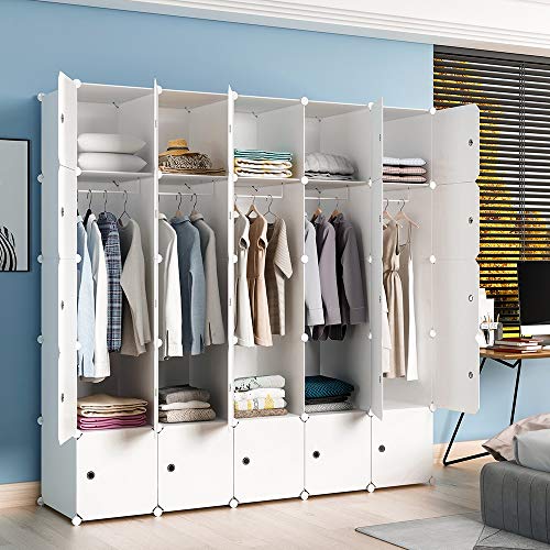 image for MAGINELS Wardrobe Armoire Closet Clothes Organizer Cube Storage Bedroo