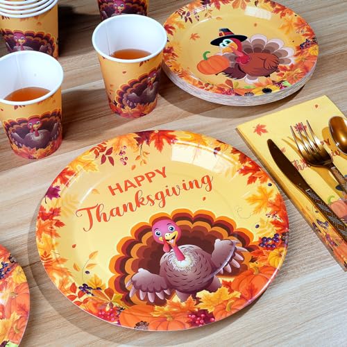 Paper Plates Thanksgiving Dish Set Thanksgiving Decorations