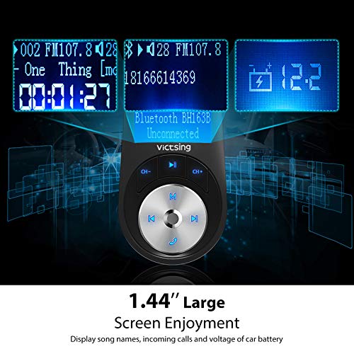 VicTsing Bluetooth FM Transmitter Hands-Free Calling Car Kit 163