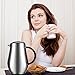 Sailnovo Coffee Press 1L/34oz French Press Cafetiere Stainless Steel Double-Wall Vacuum Insulated Coffee Tea Maker Press Pot Plunger with ABS Handle (Silver1)