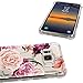 Galaxy S8 Active Case,Samsung Galaxy S8 Active Case with Flower,LUOLNH Slim Shockproof Clear Floral Pattern Soft Flexible TPU Back Cover for Samsung Galaxy S8 Active(Purple)
