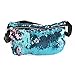 OULII Sports Bag Casual Bag Waist Pack Waist Bag Double Color Sequins Valentine's Day gift for women girls (Blue + Pink)