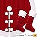 LimBridge Christmas Tree Skirt, 48 inches Knitted Skirt with Plush Faux Fur Edge, Rustic Thick Heavy Yarn Knit Xmas Holiday Decoration, Burgundy and White