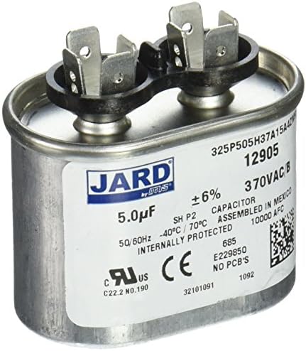 MARS - Motors & Armatures 12905 370V Oval 5 Micro-Farads Motor Run Capacitor: Home Improvement