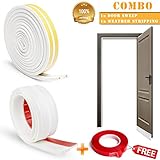 Door Draft Stopper, BESKAY Under Door Sweep Weather Stripping Door Bottom Seal Strip (2