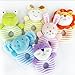 Gogoboi Fluff Animal Hand Rattle Toys for Baby 0-1 Years (Blue elephant)