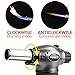 JamBer Chef Blow Torch Culinary Butane Torch Refillable Cooking Torch Kitchen Handheld Torch with Safety Lock&Adjustable Flame Lighter for Crème Brulee,Camping,Searing,Soldering,Grey,Gas Not Included