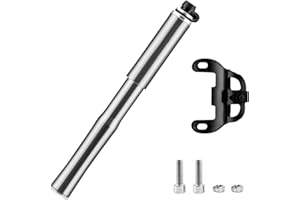QUMOX Mini Bike Pump Portable Bicycle Pump High Pressure Frame Pump - Fits Presta and Schrader - Reliable, Compact & Light - 