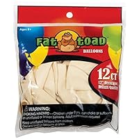 Axiom International 110BLLN-08 Fat Toad Latex Balloon, 12-Inch, Ivory, 12-Pack