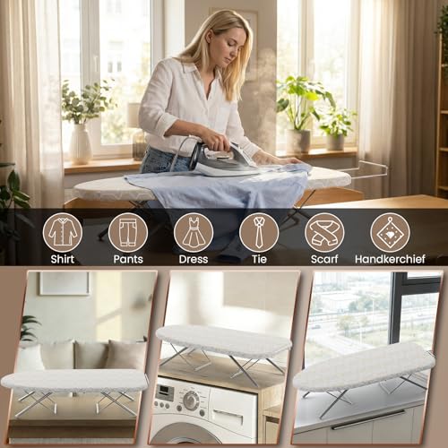 Shrivee Small Folding Ironing Board Space Saving Folding Ironing Board