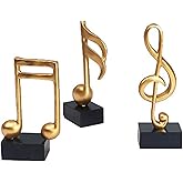 Notakia 3Pcs Music Decorations for Home Gold Music Note Decor for Living Room
