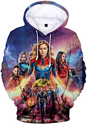 Fietvreg Avenger's Endgame Hoodie Superhero 3D Print Cosplay Costume Pullover Sweater