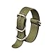 Ritche 2pc 18mm Watch Band with 1.5mm Thickness Quality Nylon Nato Straps and Heavy Duty Brushed Buckle (ArmyGreen/Khaki) …