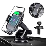 Automatic Clamping Qi Wireless Car Charger, SANCEON 10W/7.5W Fast Charger Car Mount Phone Holder for Air Vent Dashboard Compatible with iPhone Xs/Xs Max/XR/X/8/8Plus, Samsung Galaxy S10/S10+/S9/S9+/S8