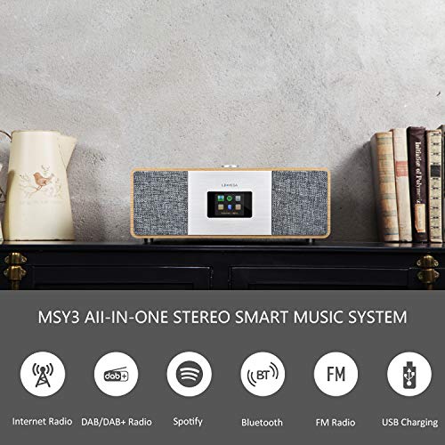 LEMEGA MSY3 Muzieksysteem,Internetradio Met WIFI, Digitale DAB/DAB+En FM-Radio,Spotify Connect, Bluetooth-Luidspreker… - Afbeelding 3
