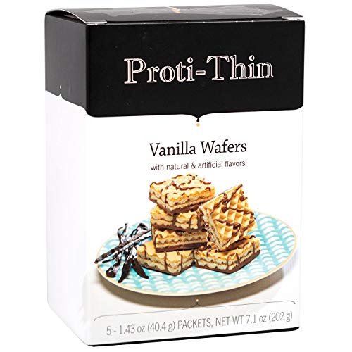 Proti-Thin - Protein Wafer Squares - Vanilla - Diet Wafer Squares - 5 Count