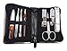 Deluxe Manicure Pedicure Set Nail Clippers - 8 - Piece Stainless Steel Professional Kit Scissors Grooming Tools with Portable Travel Case for Women & Men