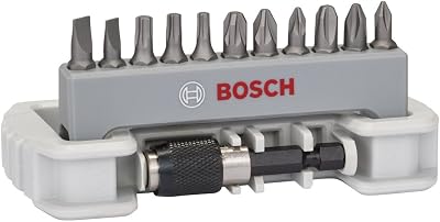 Bosch 11-Piece Screwdriver Bit Set with Holder 25 mm Bits