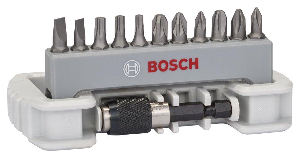 Bosch 2608522130 Screwdriver Bit Set includes Bit Holder (11-Piece)