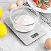 Digital Kitchen Scale，Slim Food Scale for Baking Cooking，Mini Multifunction Compact Scale with Precision Measuring，Tare & Auto Off Function，LCD Display，11lbs/5kg，Tempered Glass(Batteries Included)