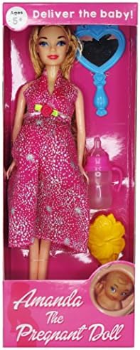 LaughMart Amanda The Pregnant Doll - Deliver The Baby - Blonde