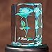 LIWUYOU Crystal 3D Rose Flower Colorful Rotating Musical Box Engraved I Love You, Rose, Music Base