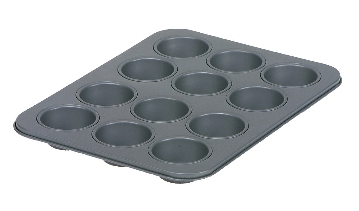 Dexam 17841403 Non-stick 12 cup Mini muffin pan Carbon steel, Grey