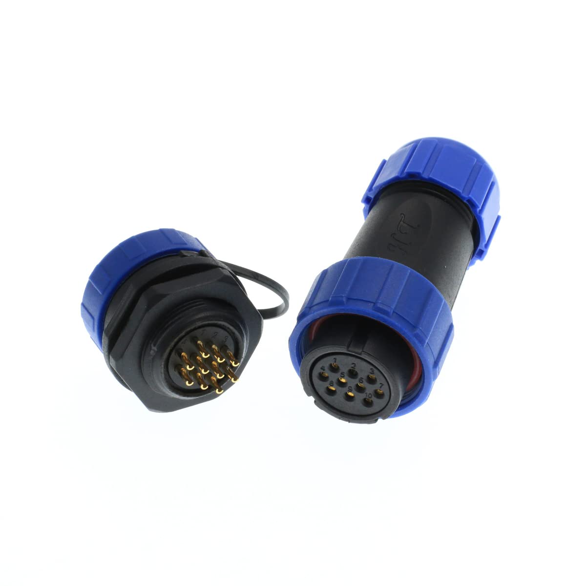 ZBLZGP HE21 10 Pin Connector 5A 8-12mm Cable IP68 Waterproof Connector Plug Female Socket Male Aviation Circular Industrial Panel Mount
