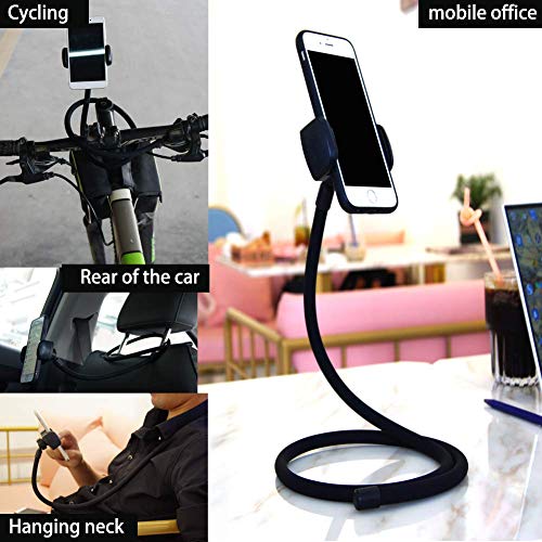 Lykan Multi-Function Cell Phone Holder can be as Selfie Stick,Car Cell Phone Holder,Flexible Stand Holder Used for Bed, Desktop, Neck,Bicycle (Black)