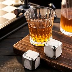 2 Large Whiskey Stones 64 cm³ (4 cu in) - Man Gift