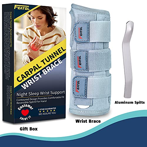 Wrist Brace for Carpal Tunnel for Women Men, Adjustable Night Sleep Support Brace with Splints Right Hand, Small/Medium