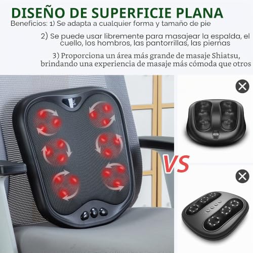 Snailax 2 in 1 Shiatsu Foot Massager with Heat, Flexible Massage Knots for All Sizes of Feet, Foot Warmer, Electric Pain Reliever
